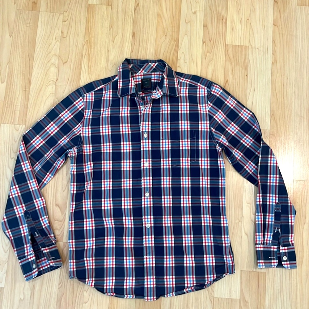 Gap Men’s Plaid Classic Oxford Button Down Long Sleeve